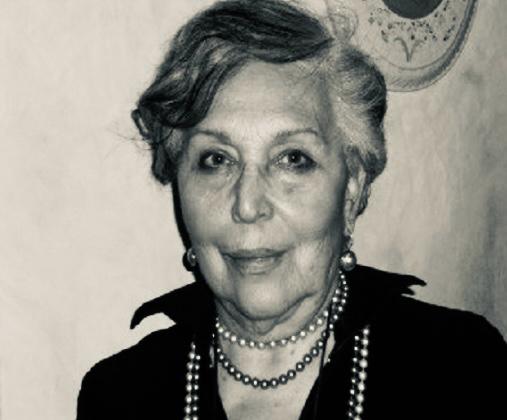 Ritratto in bianco e nero di Donatella De Marinis, co-fondatrice del CSTG