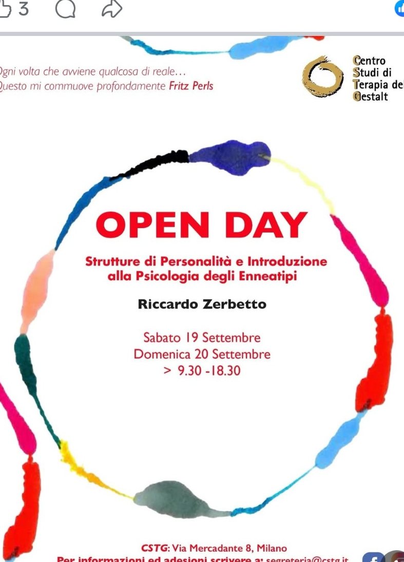 Locandina Open Day CSTG su strutture di personalità ed enneatipi