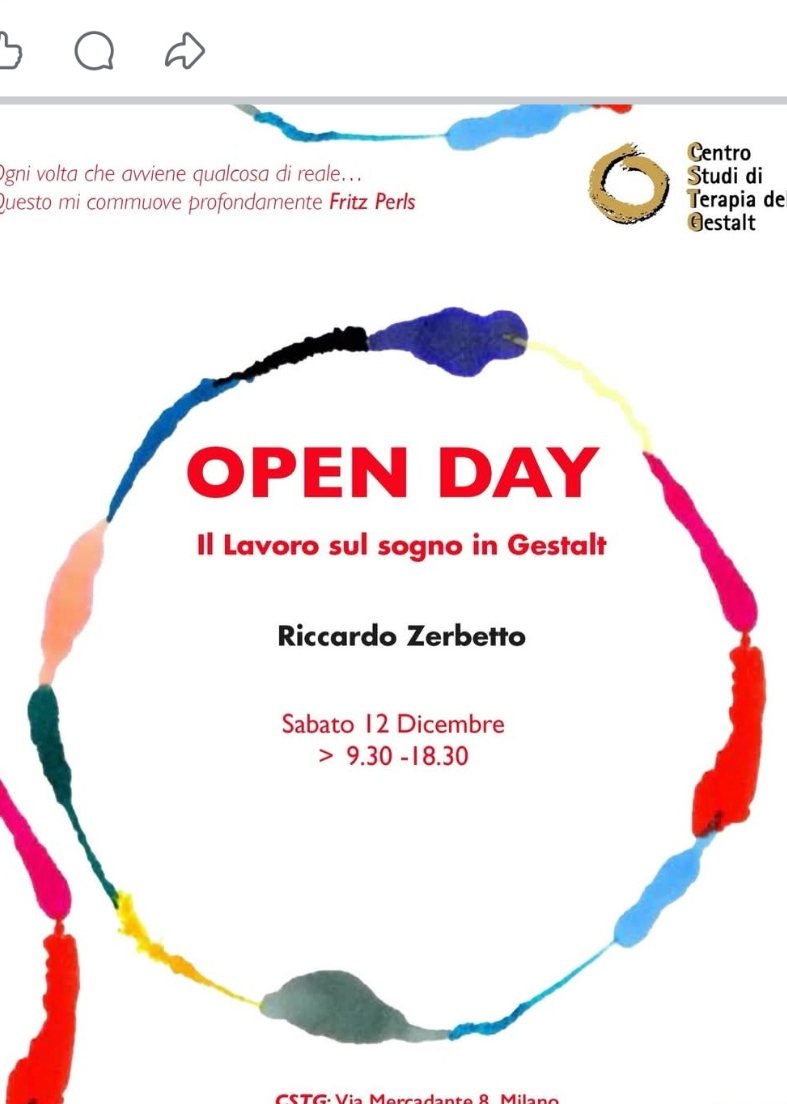 Locandina Open Day CSTG sul lavoro sul sogno in Gestalt
