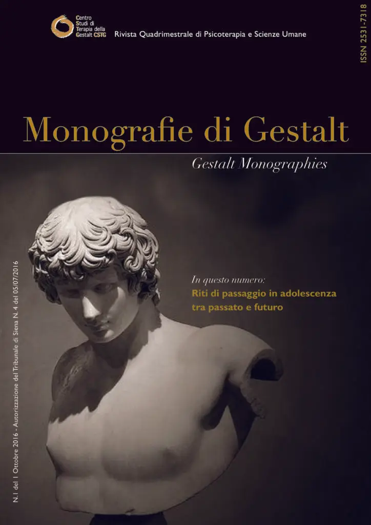 Copertina — Monografie di Gestalt — Numero uno